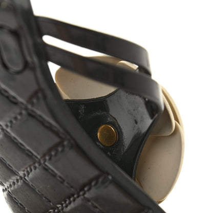 Chanel Jelly Camellia Thong Sandals 39 Black Ivory 8 of 10