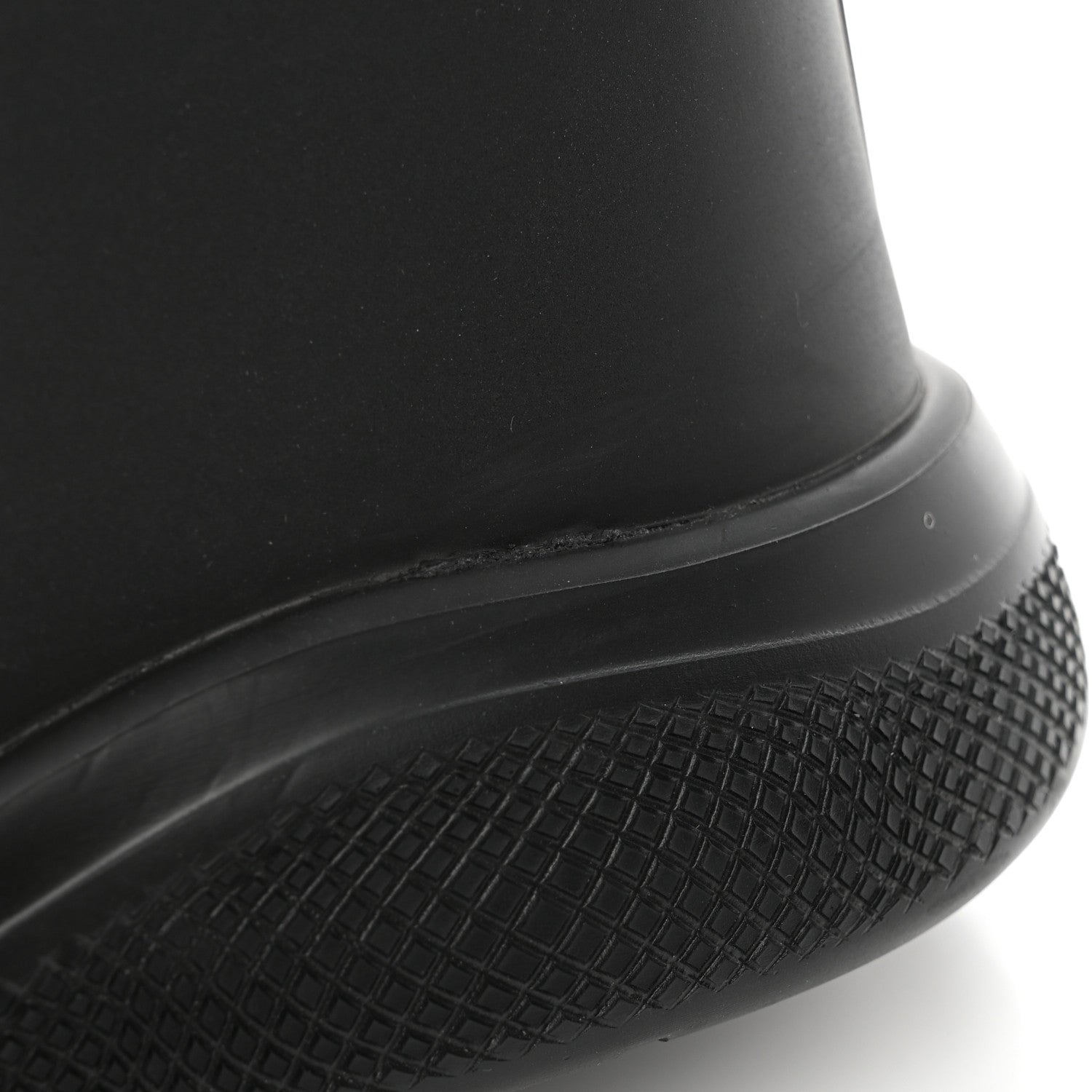 Prada Soft Mellow Rubber Triangle Logo Embossed Womens 25mm Booties 41 Black 10 of 12