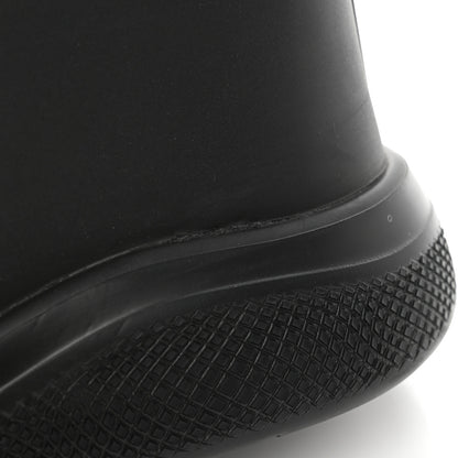 Prada Soft Mellow Rubber Triangle Logo Embossed Womens 25mm Booties 41 Black 10 of 12