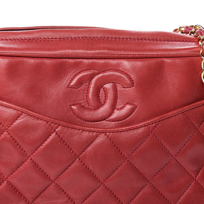 Chanel Lambskin Quilted Tassel Camera Case Red 14 of 14