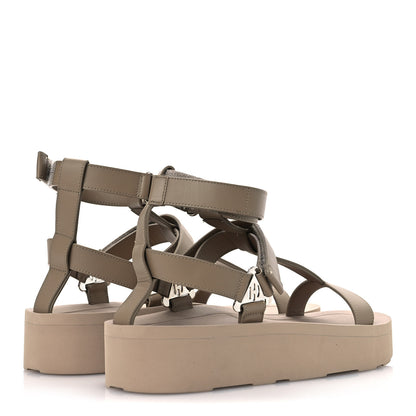 Hermes Calfskin Womens Enid Sandals 41 Argile 5 of 12