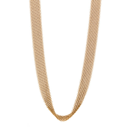 Tiffany 18K Yellow Gold Elsa Peretti Mesh Necklace 1 of 5