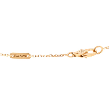 Van Cleef & Arpels 18K Yellow Gold Mother of Pearl Sweet Alhambra Butterfly Pendant Necklace 4 of 5
