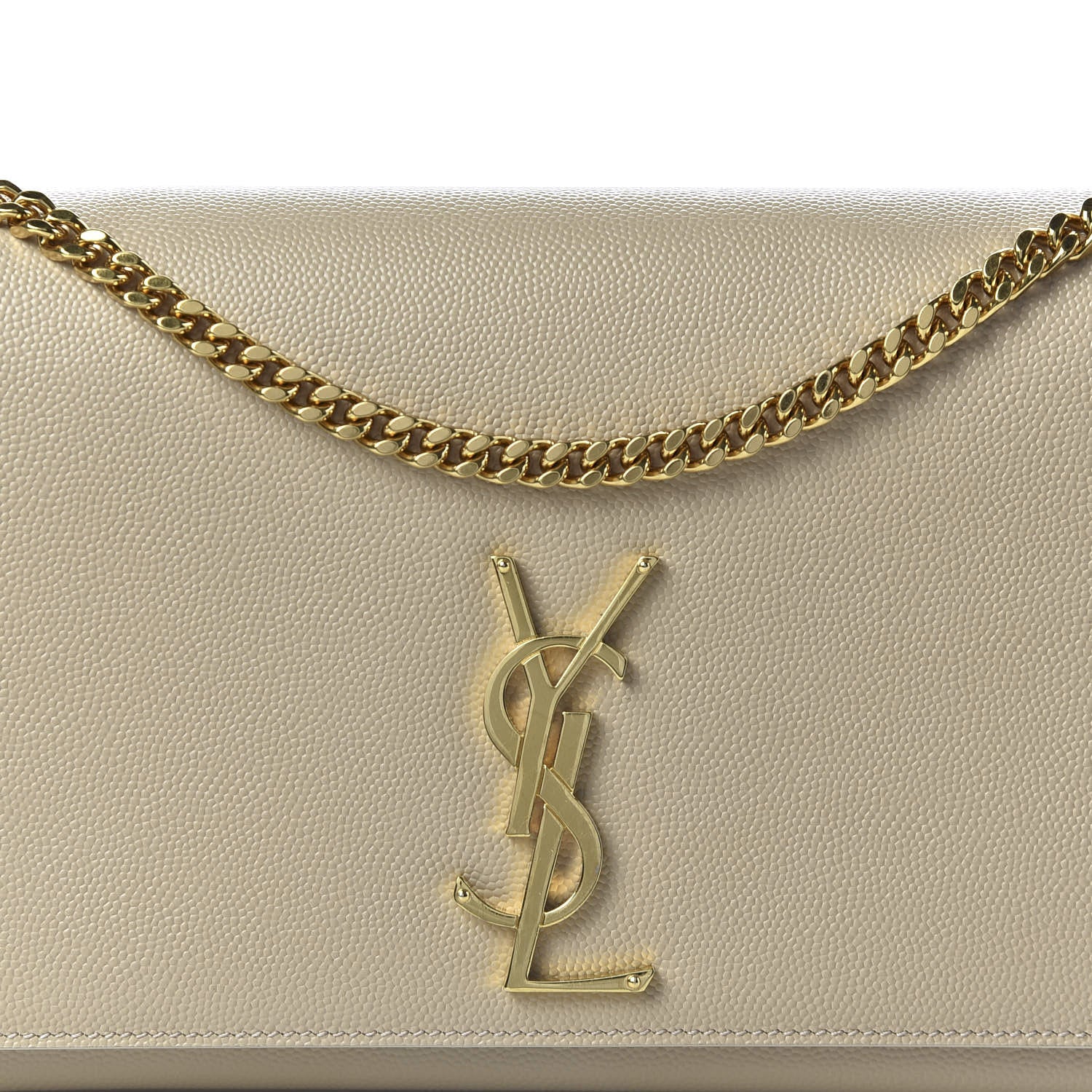 Saint Laurent Grain De Poudre Medium Monogram Kate Satchel Nude Powder 10 of 10