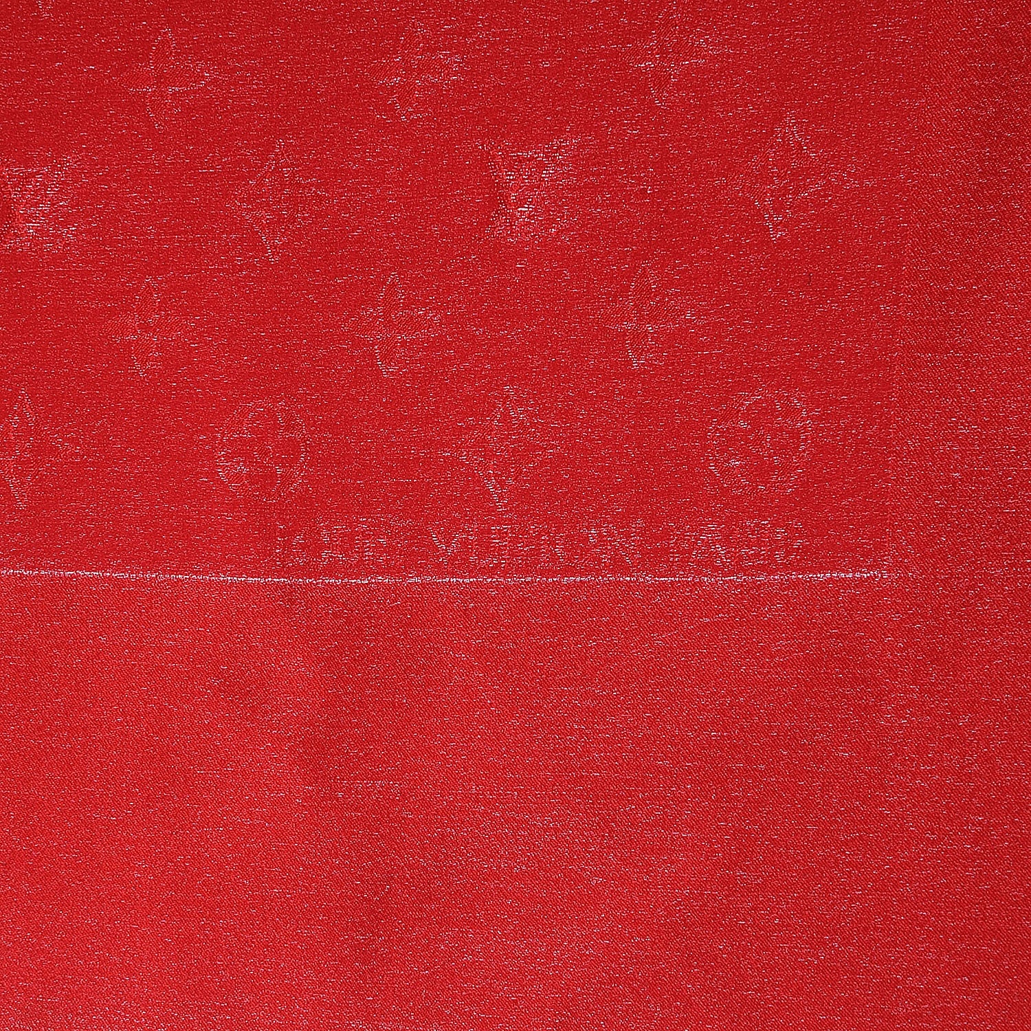 Louis Vuitton Silk Monogram Monaco Scarf Red 6 of 8