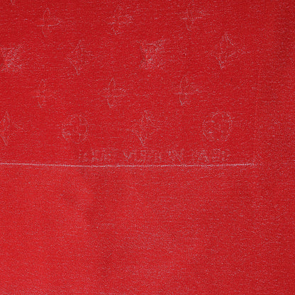 Louis Vuitton Silk Monogram Monaco Scarf Red 6 of 8