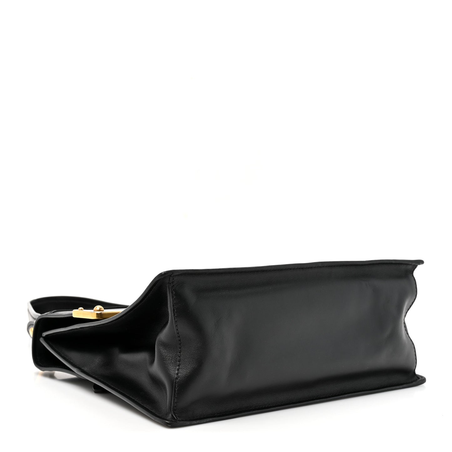 City Calfskin Saffiano Cahier Top Handle Bag Black