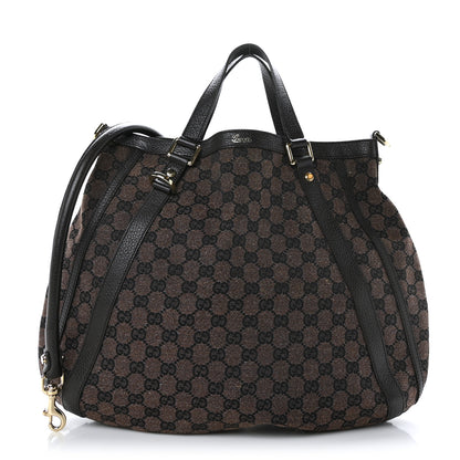 Gucci Monogram Medium Abbey Convertible Tote Dark Brown 1 of 9