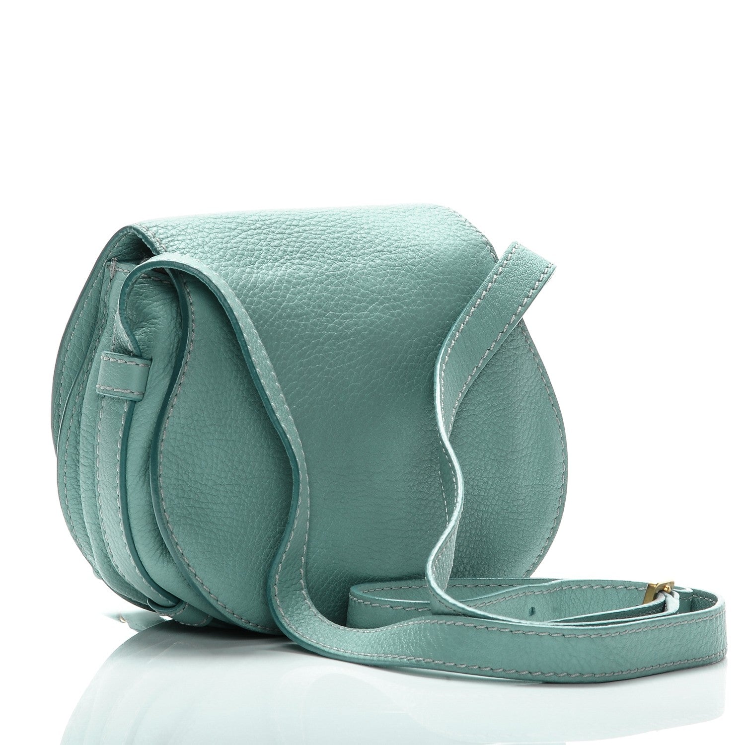 Chloe Calfskin Mini Marcie Round Crossbody Bag Fresh Mint 3 of 8