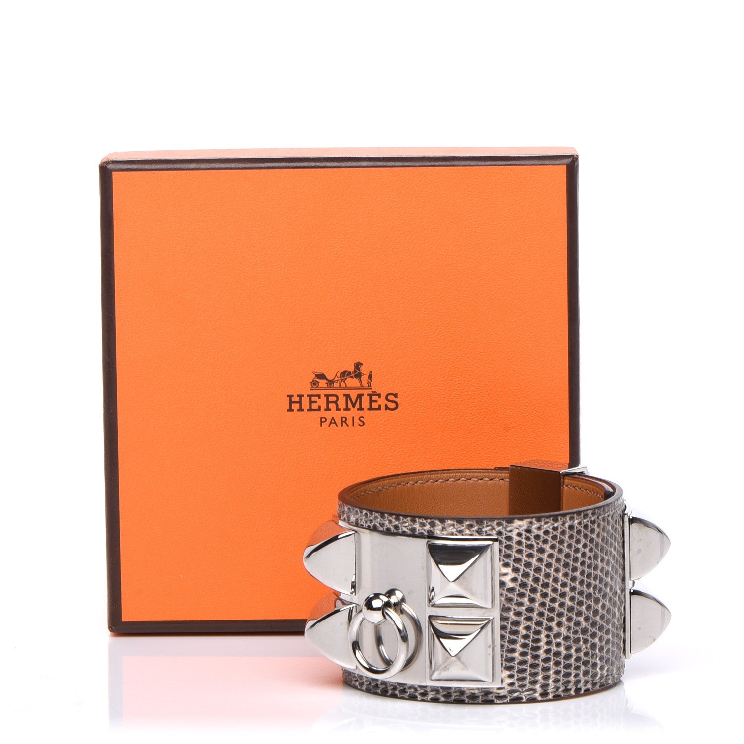 Hermes Lizard Collier De Chien CDC Bracelet L Ombre 6 of 6