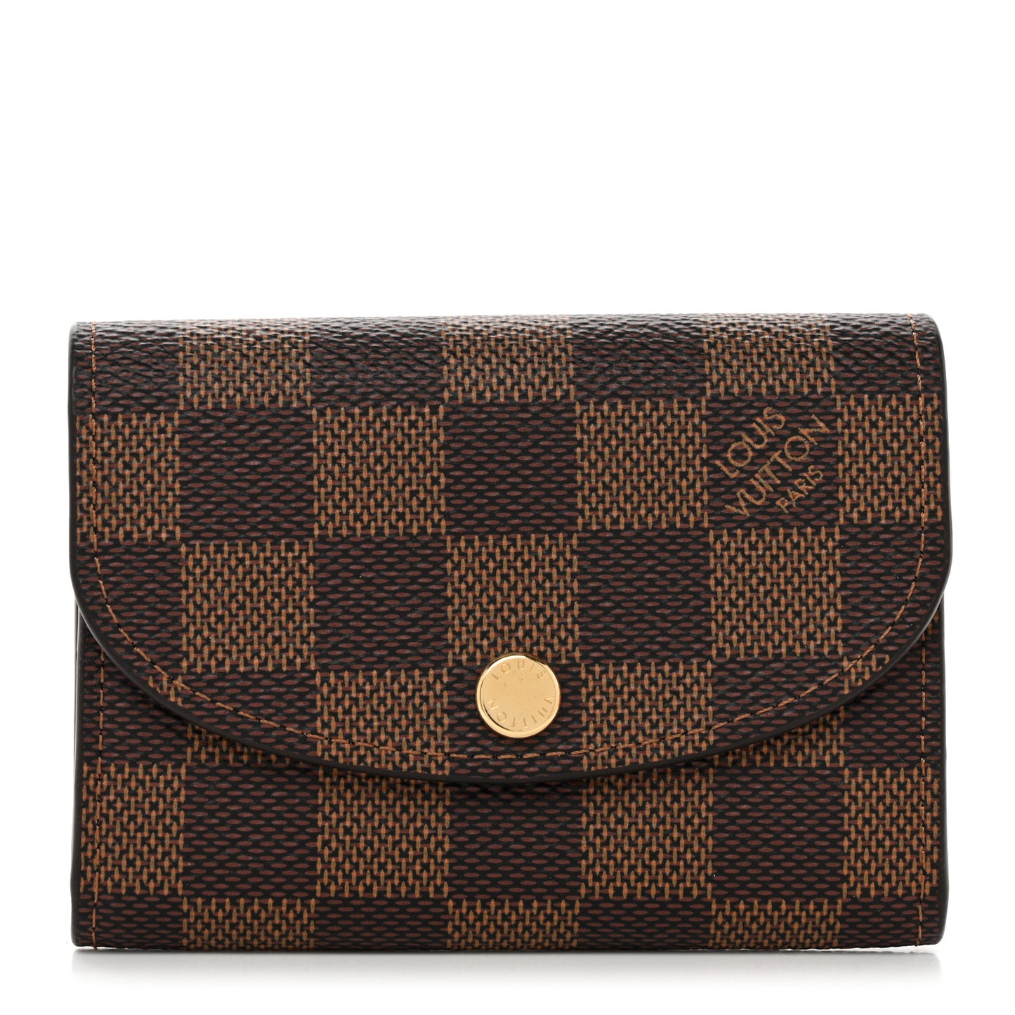 Damier Ebene Rosalie Coin Purse Rose Ballerine
