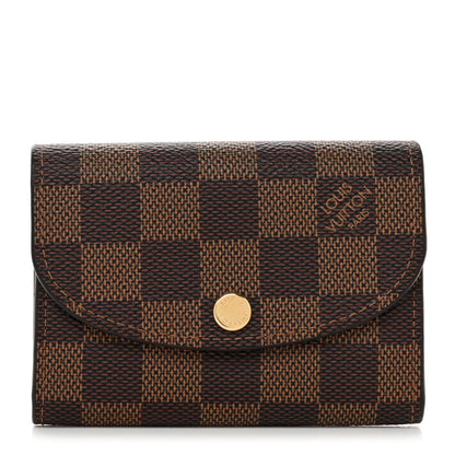 Louis Vuitton Damier Ebene Rosalie Coin Purse Rose Ballerine 1 of 7