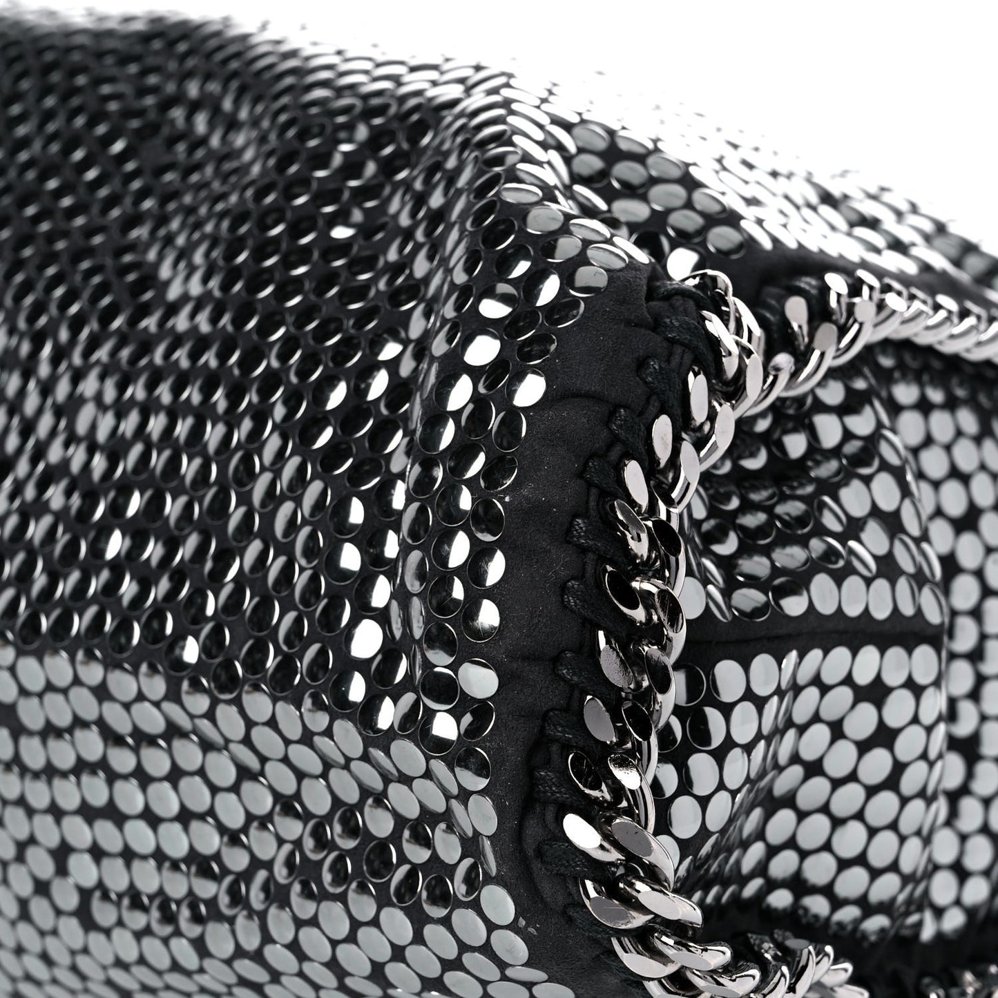 Studded Eco Suede Falabella Tote Black