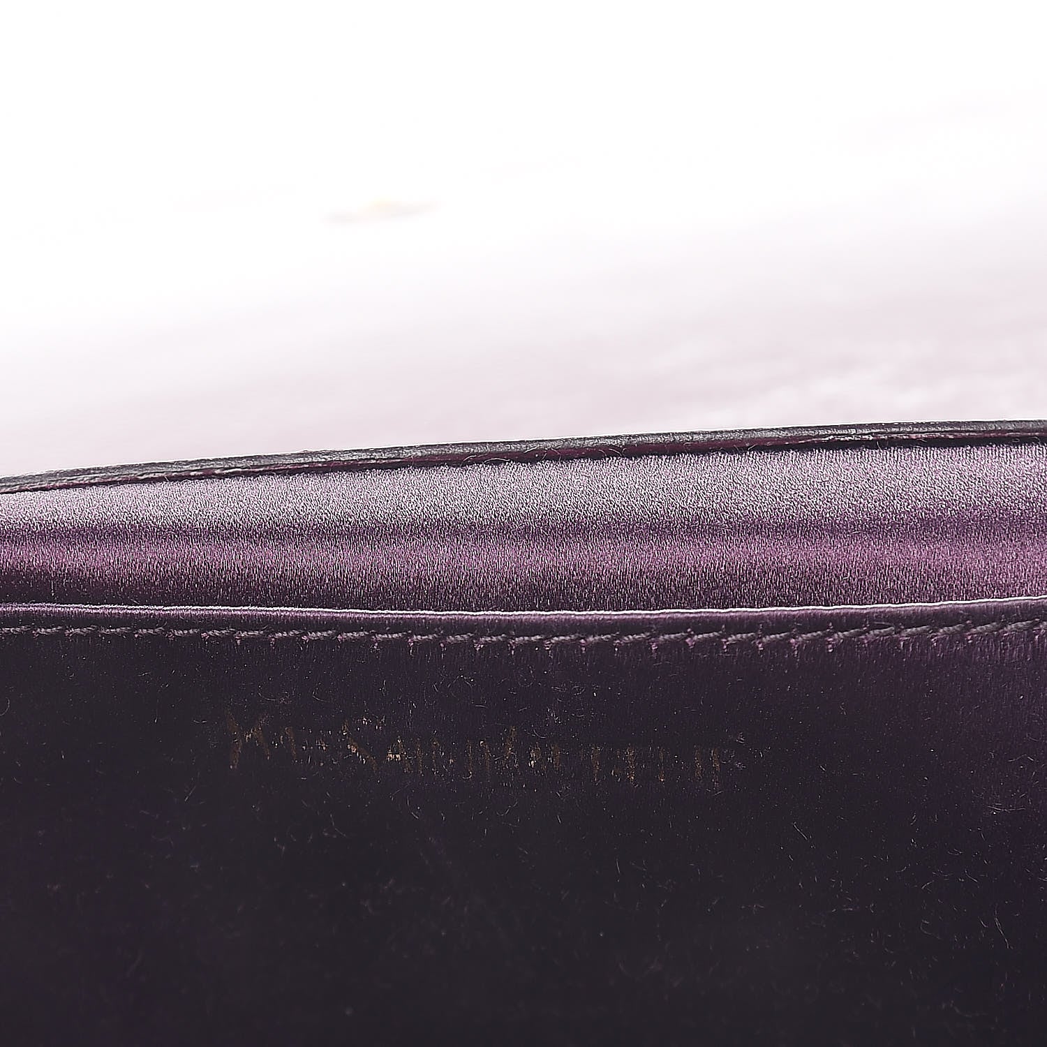 Saint Laurent Textured Patent Monogram Large Belle De Jour Clutch Purple 6 of 14