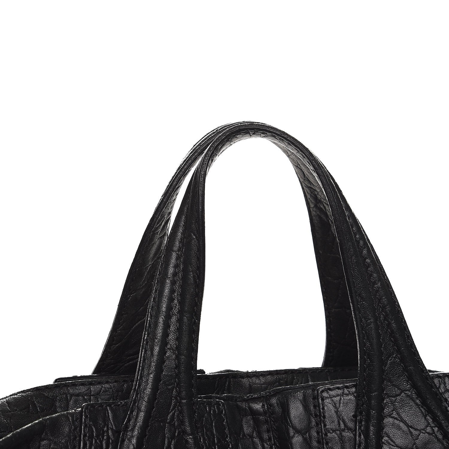 Givenchy Calfskin Crocodile Embossed Large Nightingale Black 11 of 11