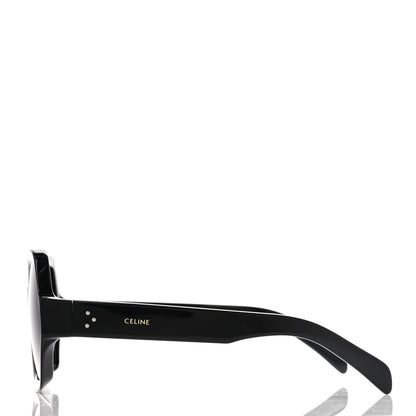 Celine Acetate Octagon Polarized Sunglasses CL40131 Black 3 of 7