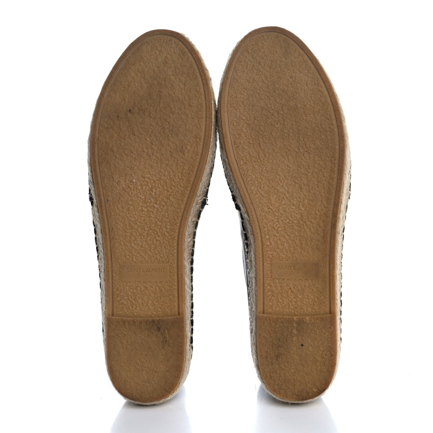 Saint Laurent Lambskin Monogram Espadrilles 38.5 Black 6 of 9