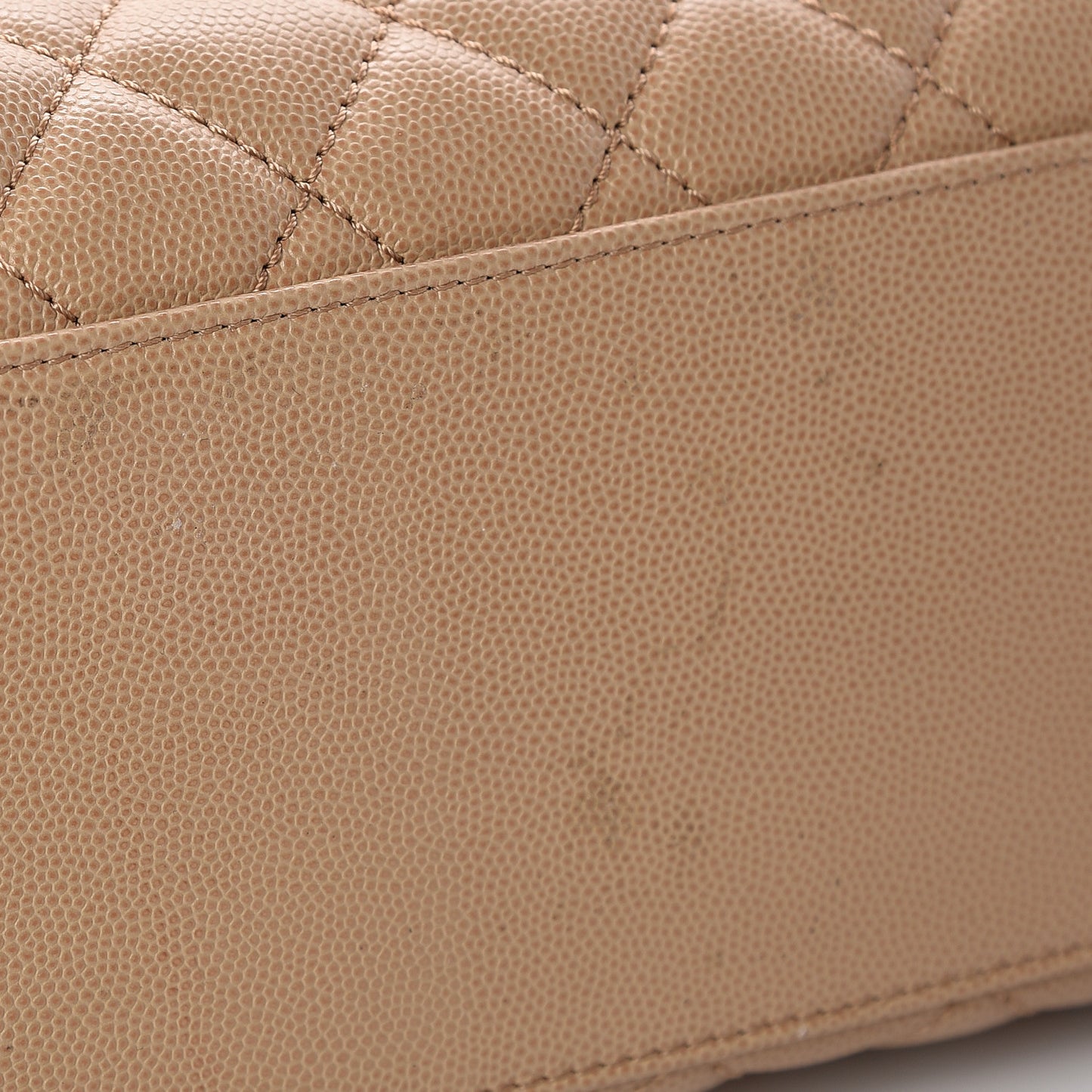 Caviar Lizard Embossed Quilted Small Coco Handle Flap Beige