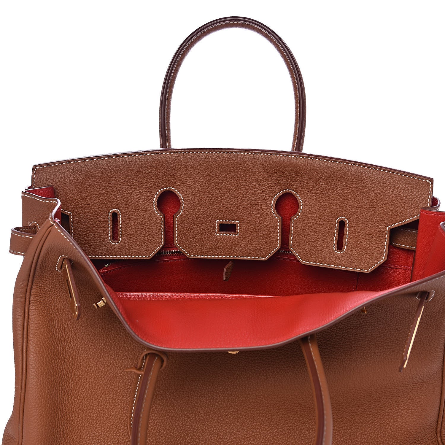 Hermes Togo Verso Birkin 35 Gold Geranium 19 of 28