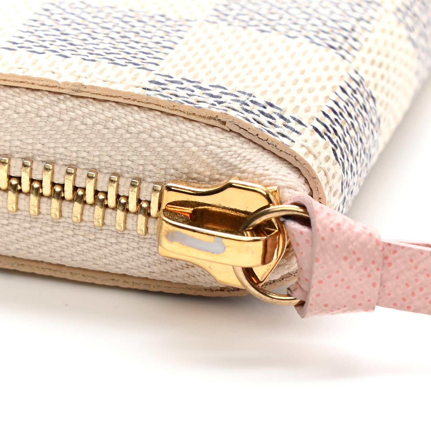 Louis Vuitton Damier Azur Clemence Wallet Rose Ballerine 8 of 9