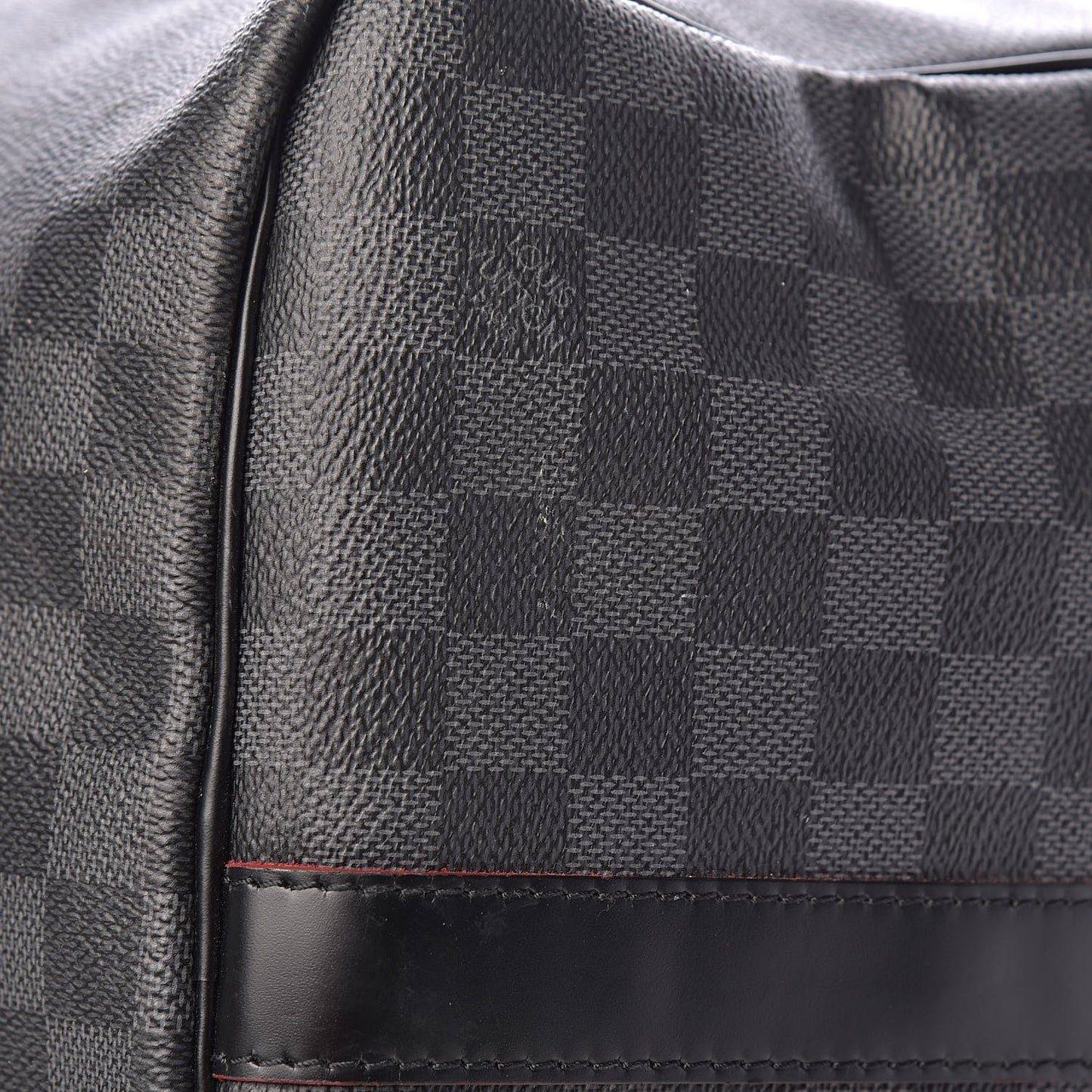 Damier Graphite Keepall Bandouliere 55 Rouge