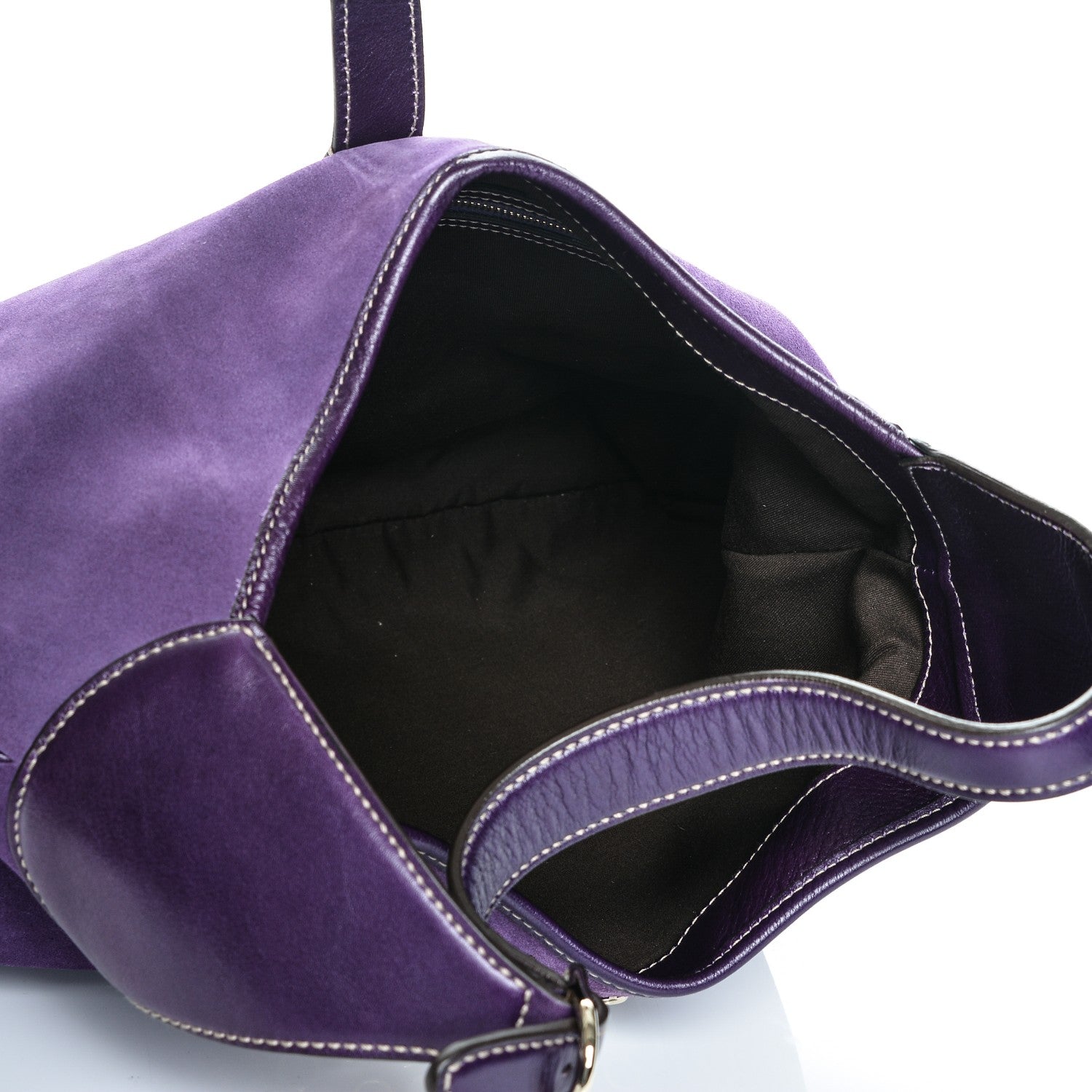 Gucci Suede Studded Large Jackie Shoulder Bag Purple 5 of 7