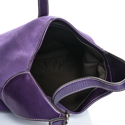 Gucci Suede Studded Large Jackie Shoulder Bag Purple 5 of 7