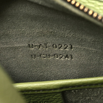 Celine Drummed Calfskin Nano Luggage Green 8 of 11