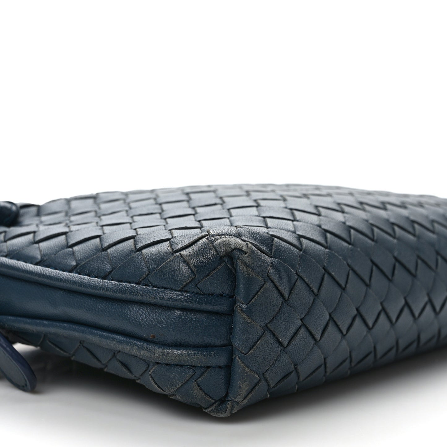 Nappa Intrecciato Nodini Crossbody Messenger Blue
