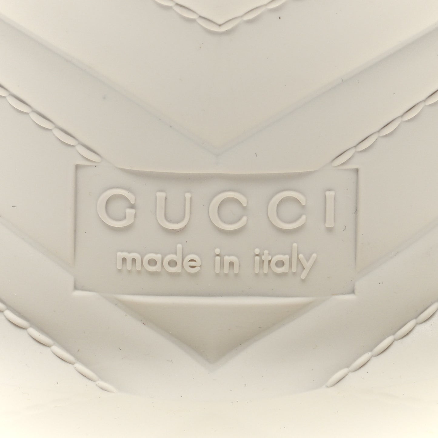 Rubber Gucci Logo Womens Platform 20/60mm Slide Sandals 38 Mystic White
