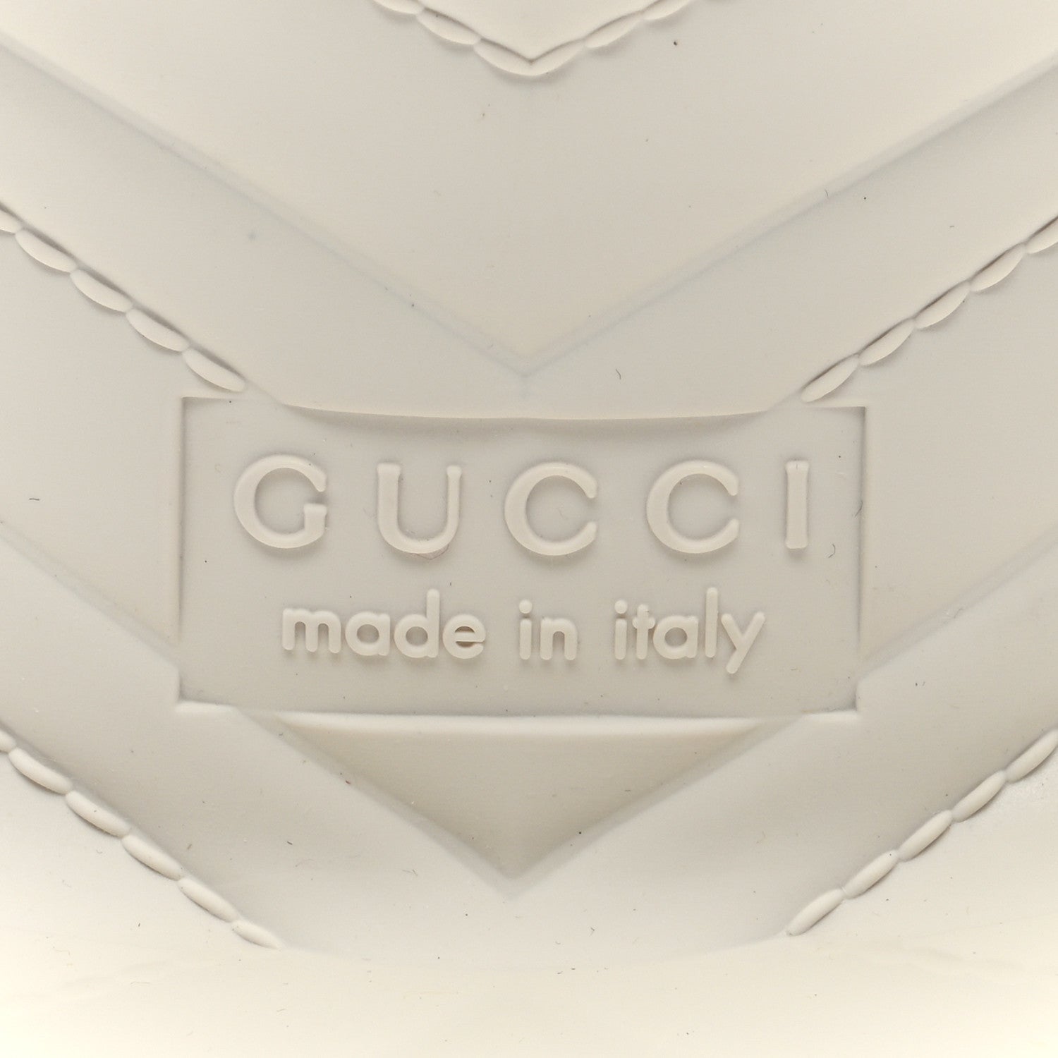 Gucci Rubber Gucci Logo Womens Platform 20/60mm Slide Sandals 38 Mystic White 6 of 8