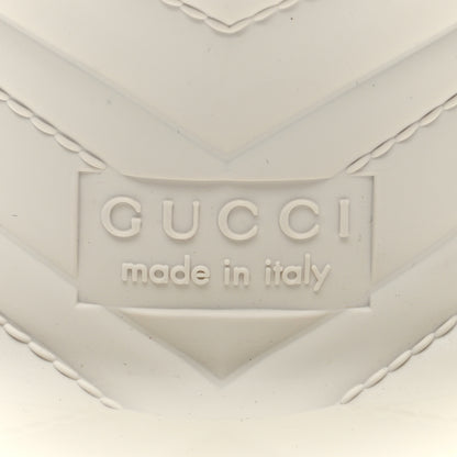 Gucci Rubber Gucci Logo Womens Platform 20/60mm Slide Sandals 38 Mystic White 6 of 8