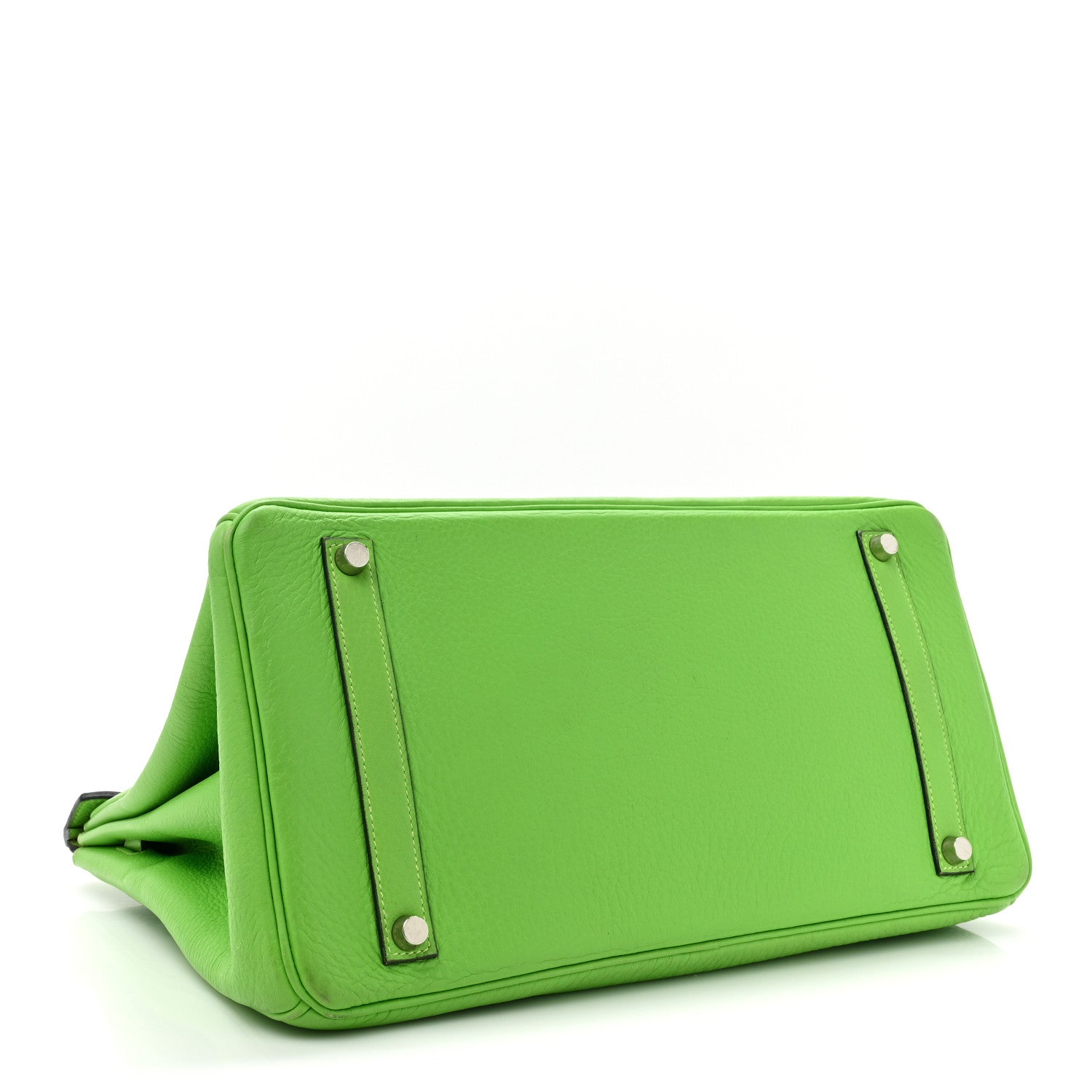 Hermes Taurillon Clemence Birkin 35 Vert Cru 4 of 15