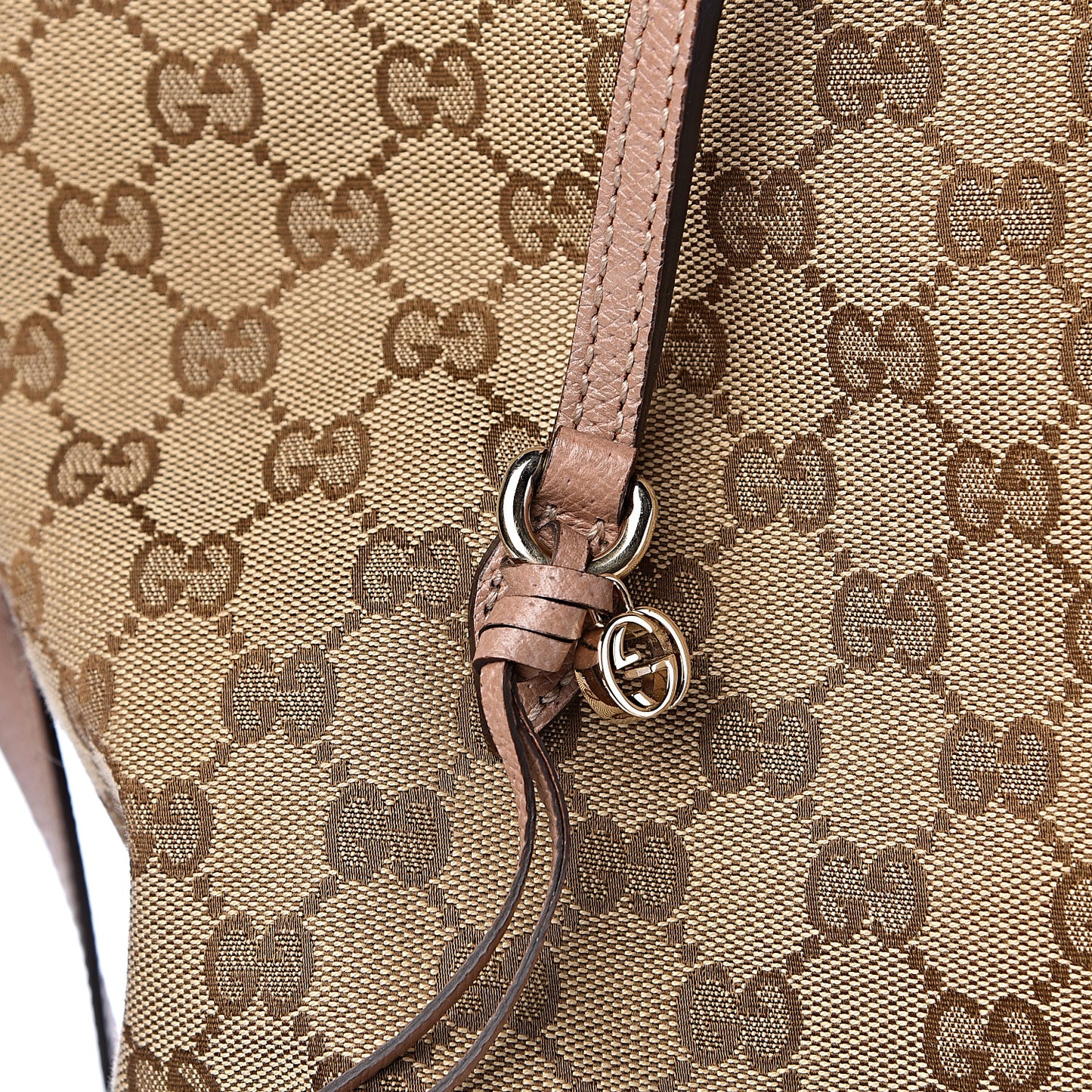 Monogram Large Bree Foldover Tote Beige Soft Pink