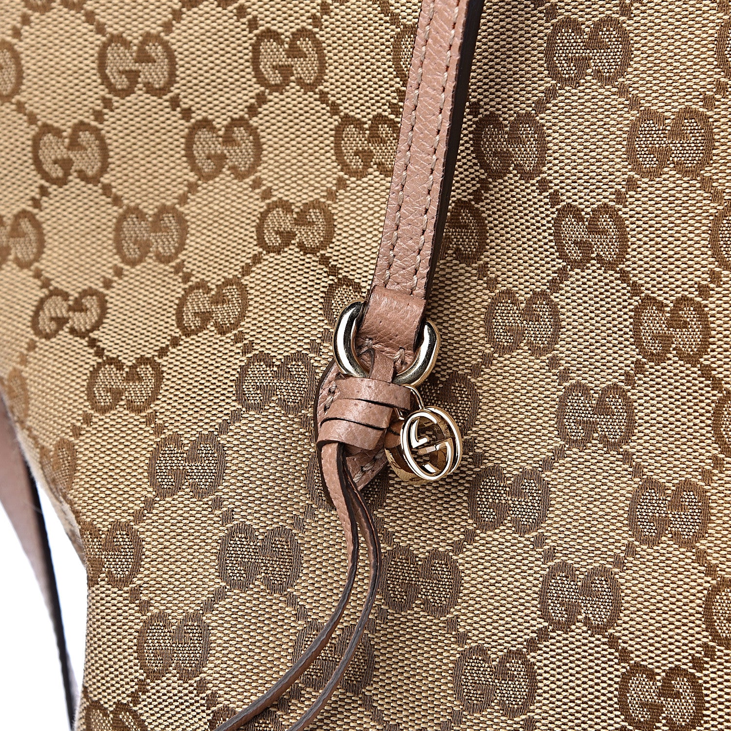 Gucci Monogram Large Bree Foldover Tote Beige Soft Pink 17 of 17