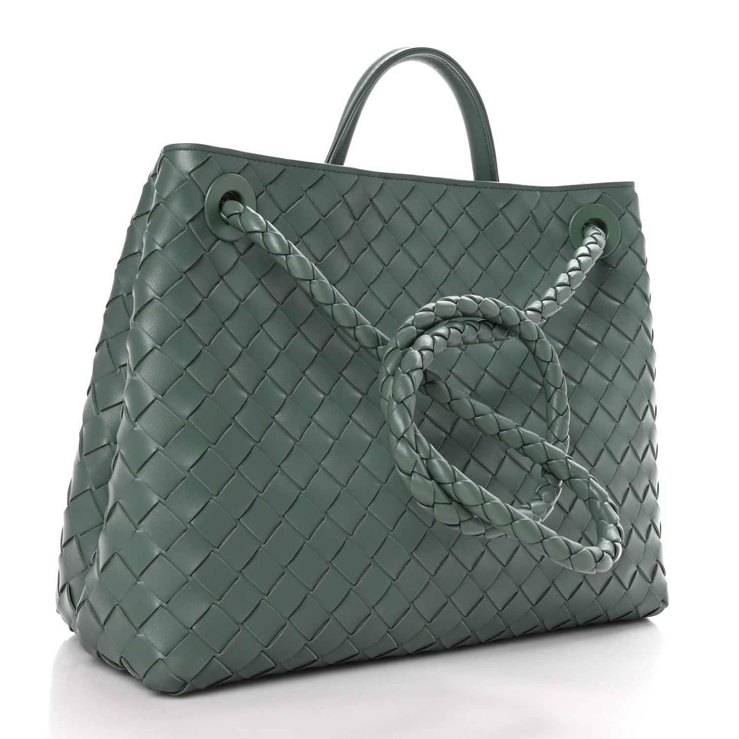 Bottega Veneta Nappa Intrecciato Medium Andiamo Shoulder Bag Aloe 3 of 8