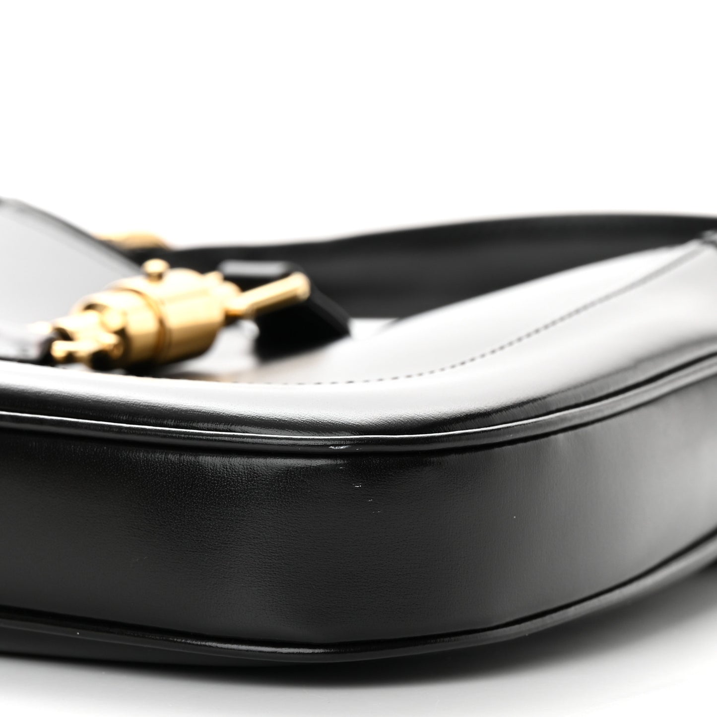 Boarded Dyana Lux Calfskin Small Jackie 1961 Hobo Black