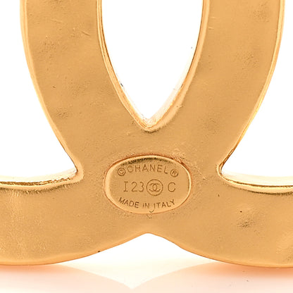Chanel Metal Enamel CC Brooch Gold White 3 of 4