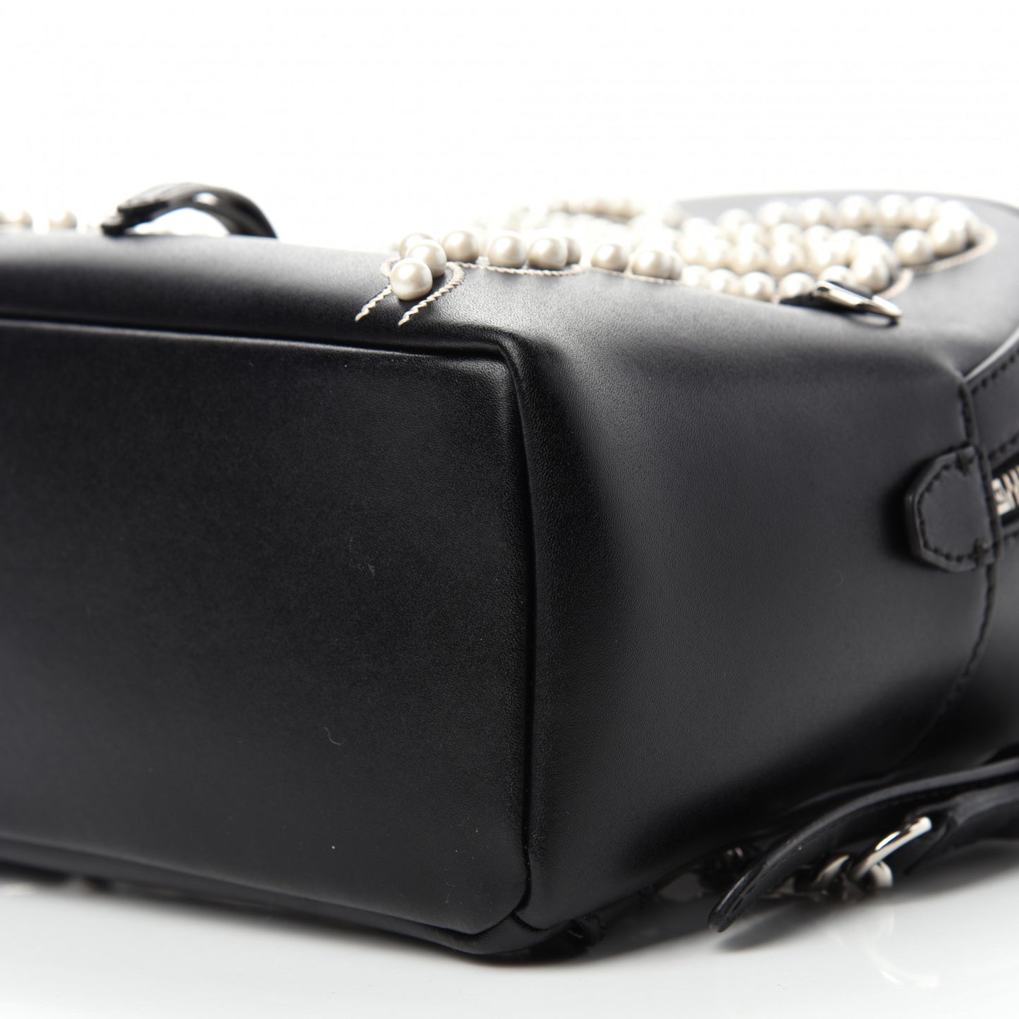 Vitello Liberty Pearl Romantic Bow Mini Backpack Black