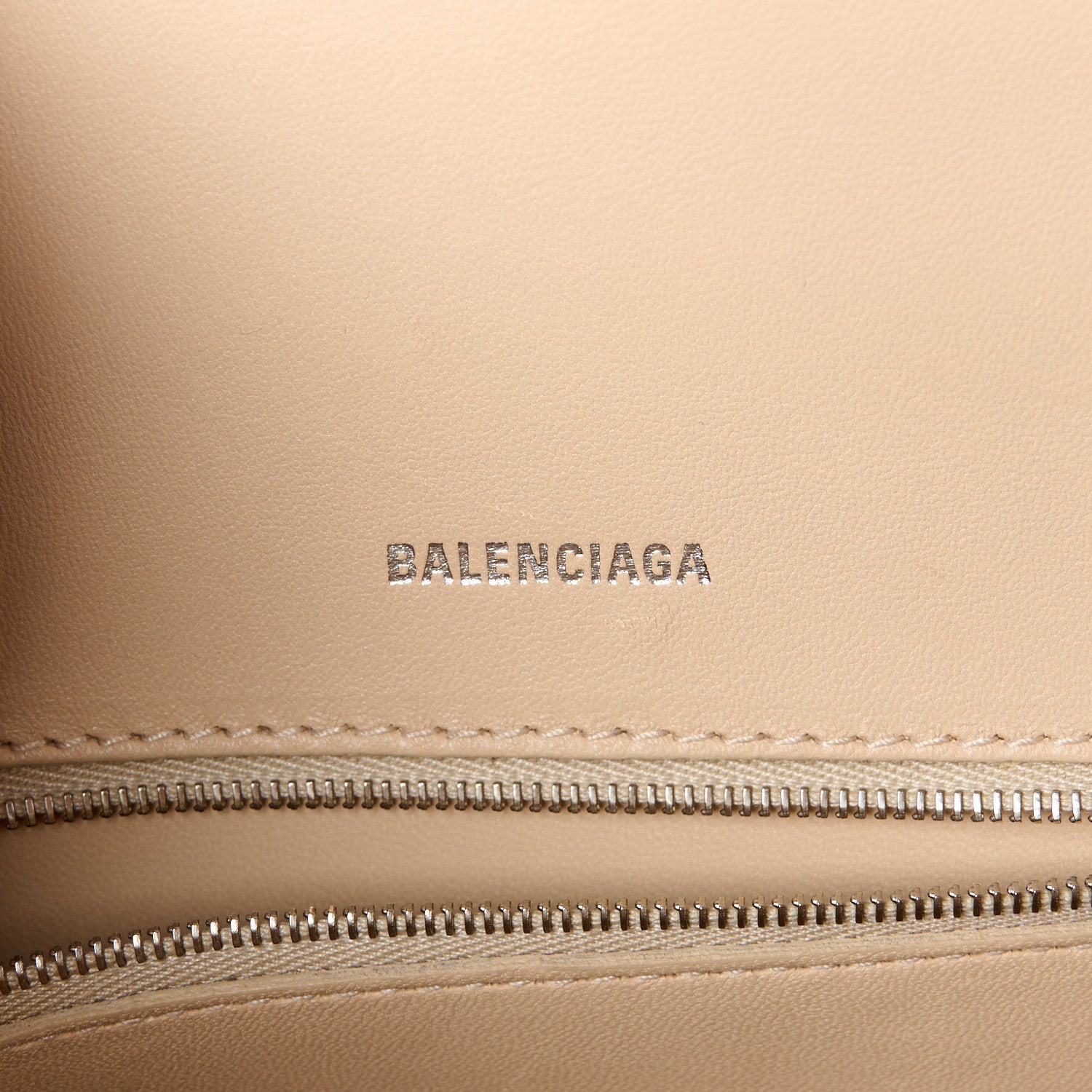 Balenciaga Shiny Box Calfskin Small Hourglass Top Handle Bag Light Beige 6 of 14