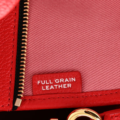 Marc Jacobs Grained Calfskin Small The Tote Bag True Red 9 of 10