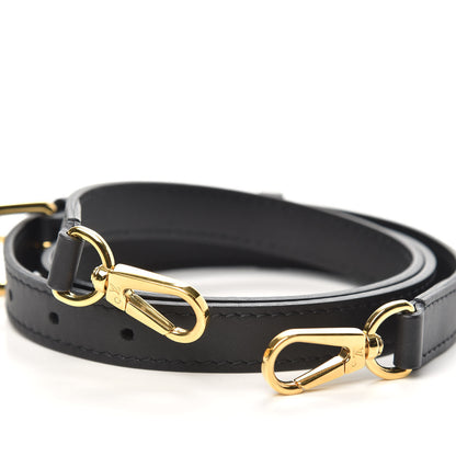 Louis Vuitton Calfskin 20mm Adjustable Shoulder Strap Black 3 of 4