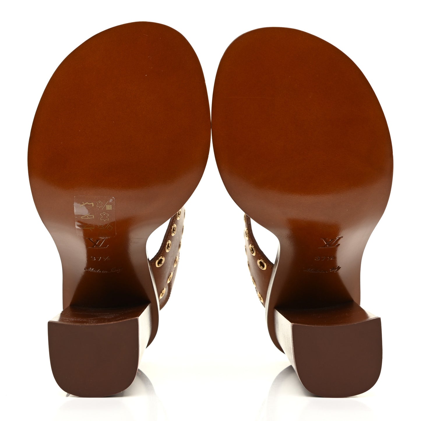 Calfskin Monogram Passenger Sandals 37.5 Cognac
