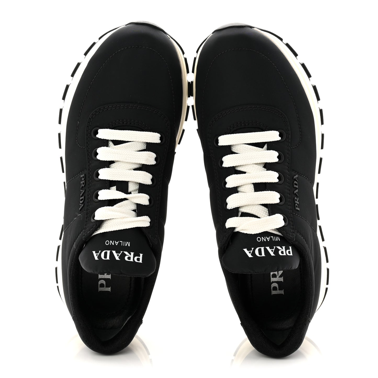 Re-Nylon Piuma Logo Quilted 45mm Sneakers 36.5 Black