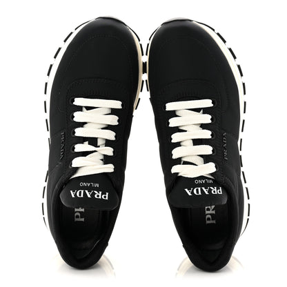 Prada Re-Nylon Piuma Logo Quilted 45mm Sneakers 36.5 Black 5 of 10