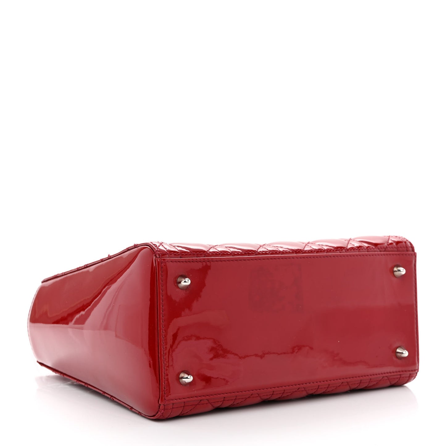 Patent Cannage Medium Lady Dior Red