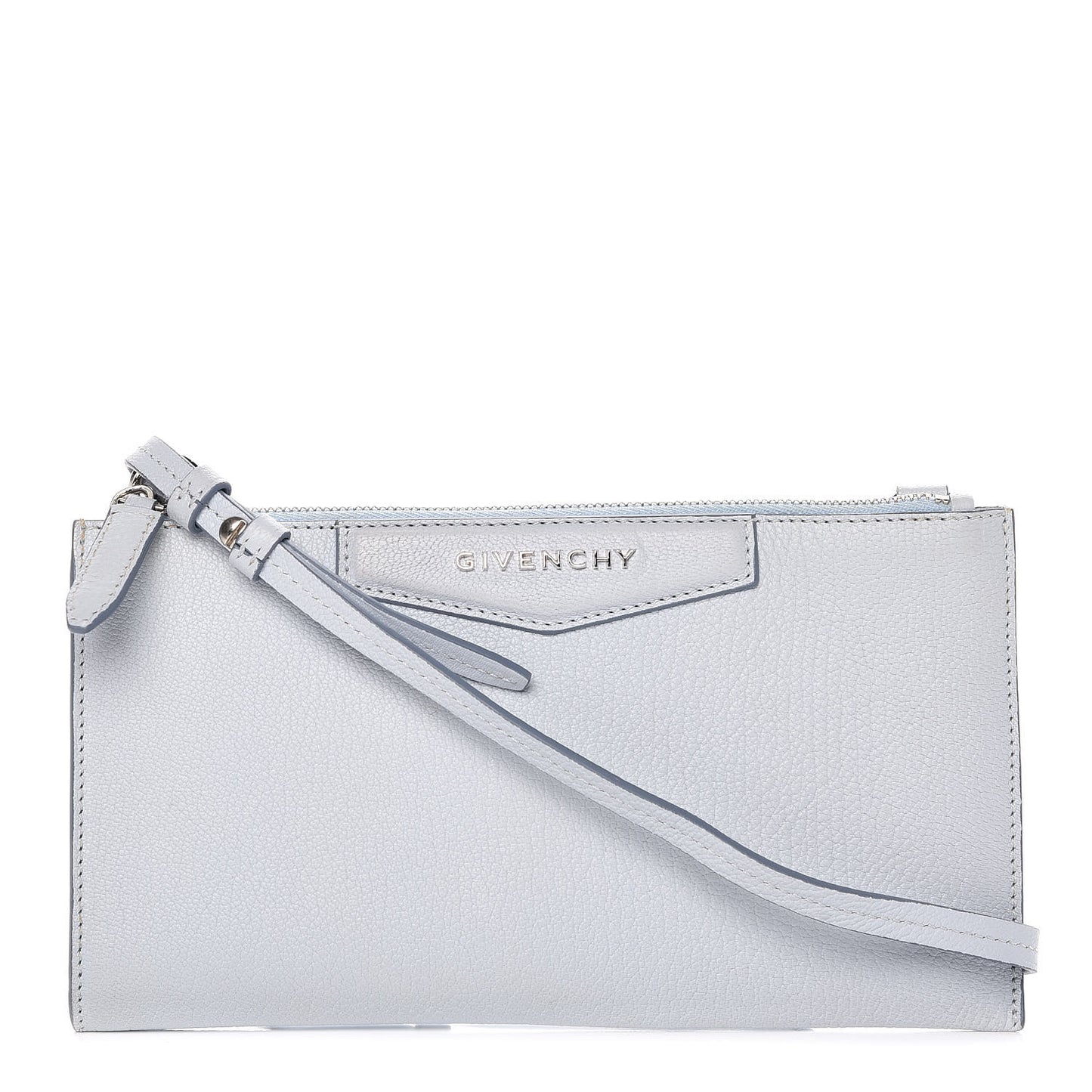 Grained Goatskin Antigona Crossbody Baby Blue