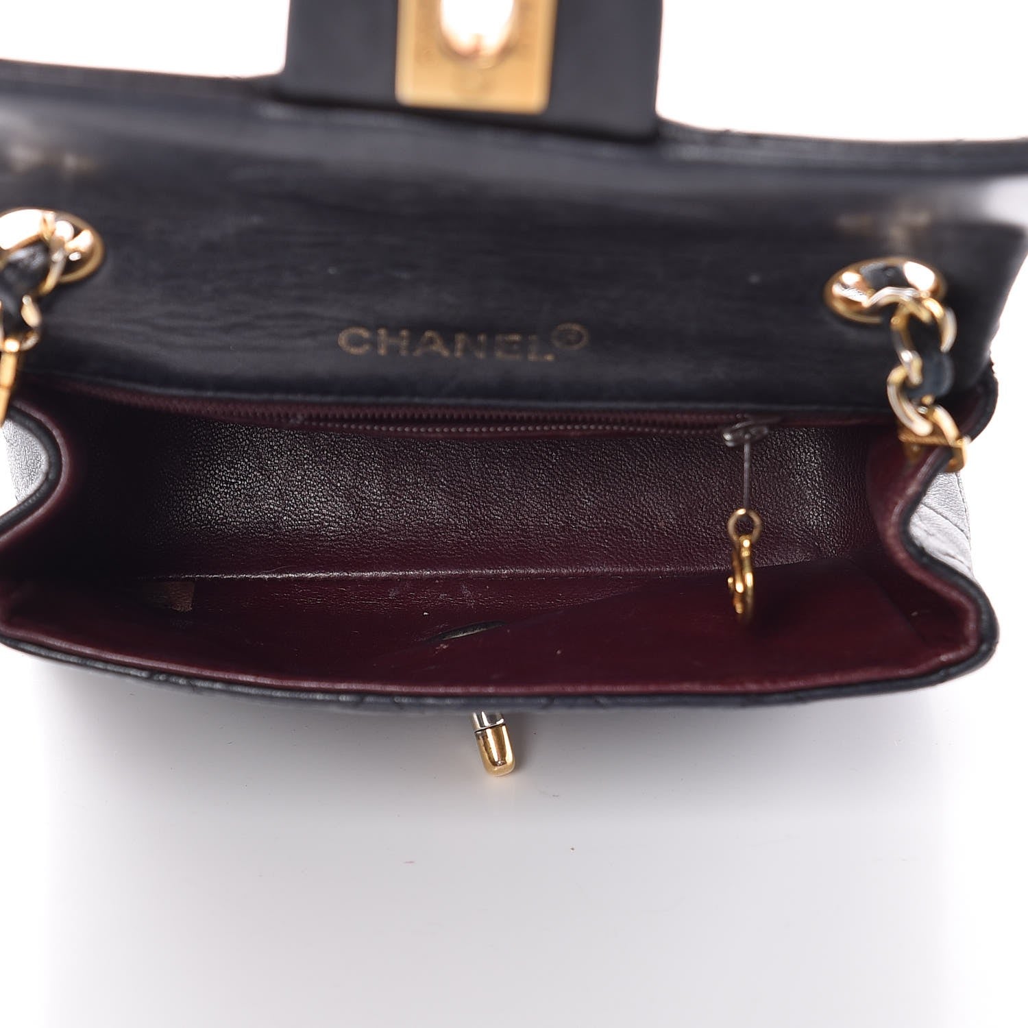 Chanel Lambskin Quilted Mini Square Flap Black 5 of 13