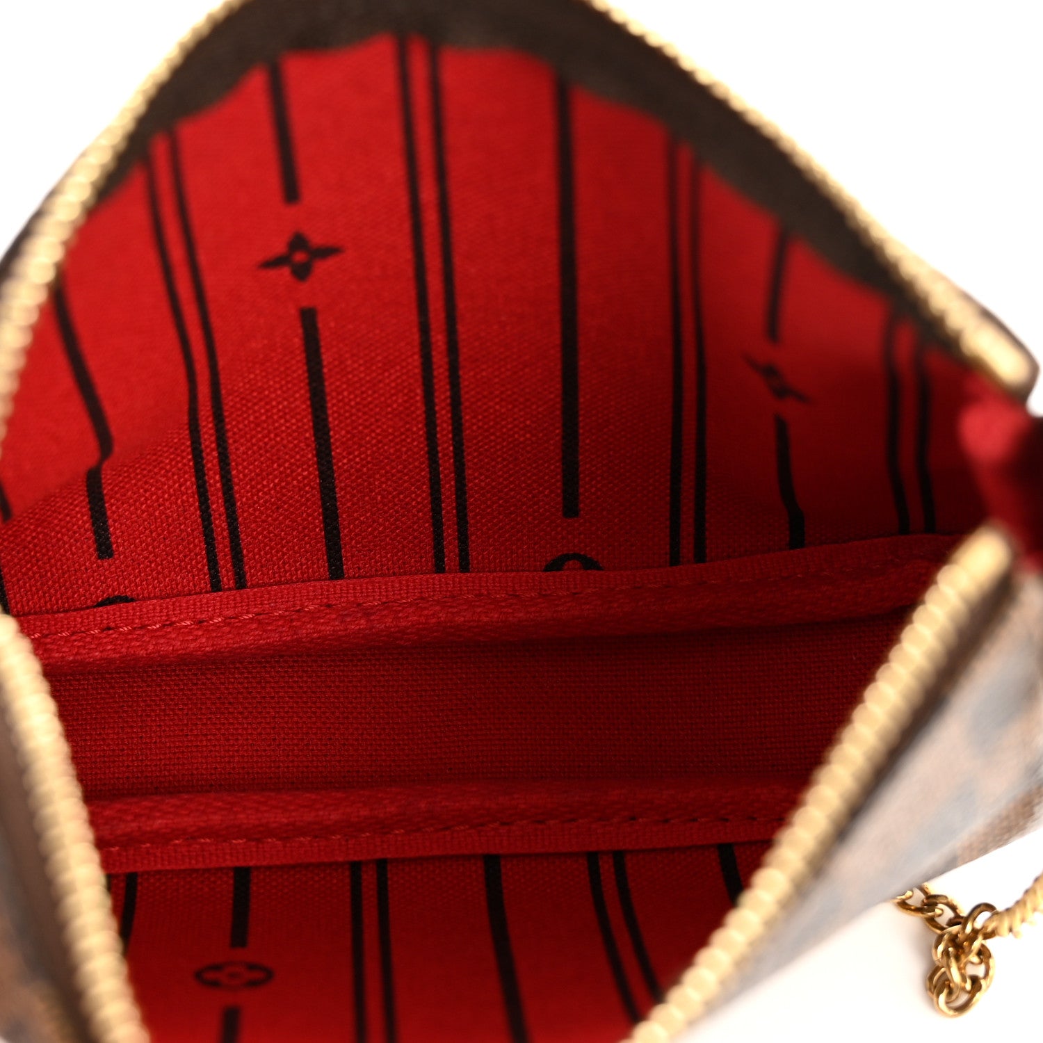 Louis Vuitton Damier Ebene Complice Trunks and Bags Mini Pochette Accessories Red 5 of 8