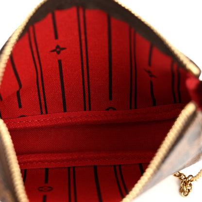 Louis Vuitton Damier Ebene Complice Trunks and Bags Mini Pochette Accessories Red 5 of 8